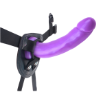 Arnés Con Dildo Incluido Y Correas Graduables Morado