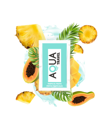 Lubricante Sabor A Frutas Tropicales A Base De Agua - 6ml Aqua Travel